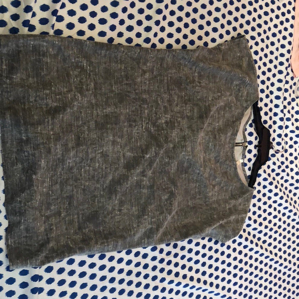 Gray Zip up dress shirt